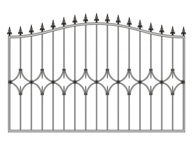 Рисунок кованного забора
