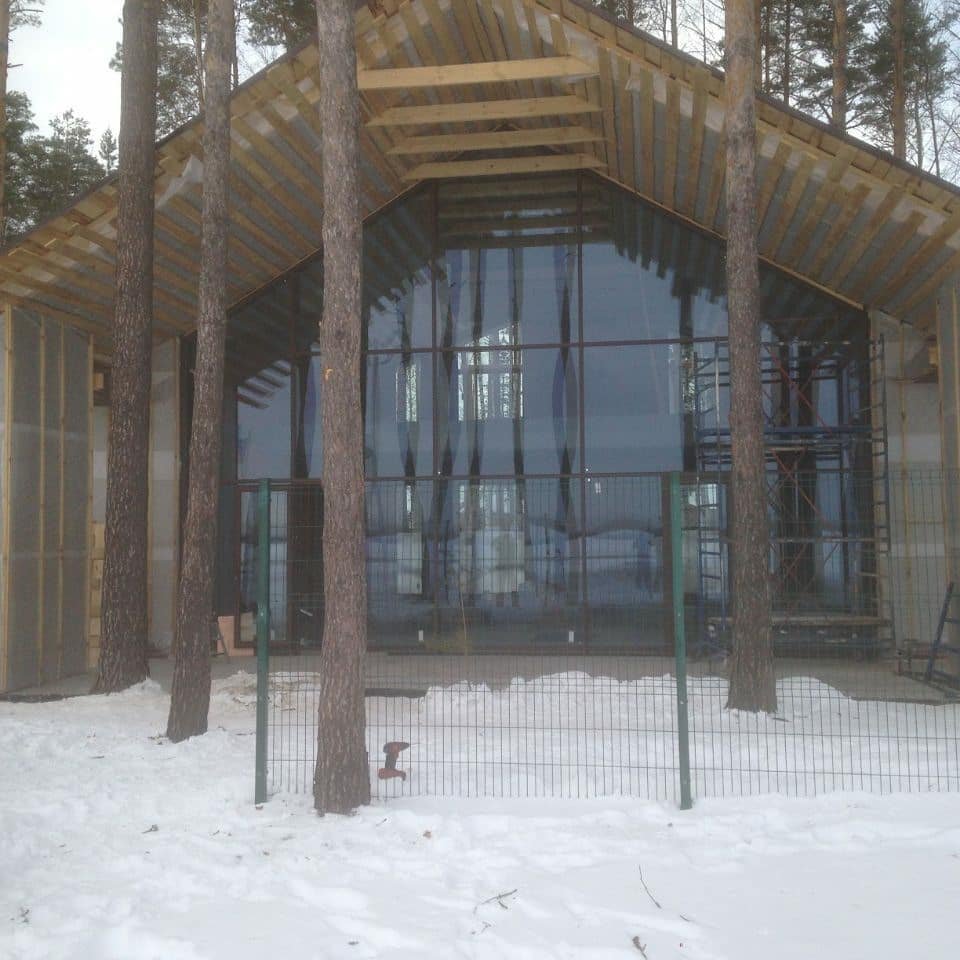 Строительство домов из ЛСТК. Фасадный алюминий 