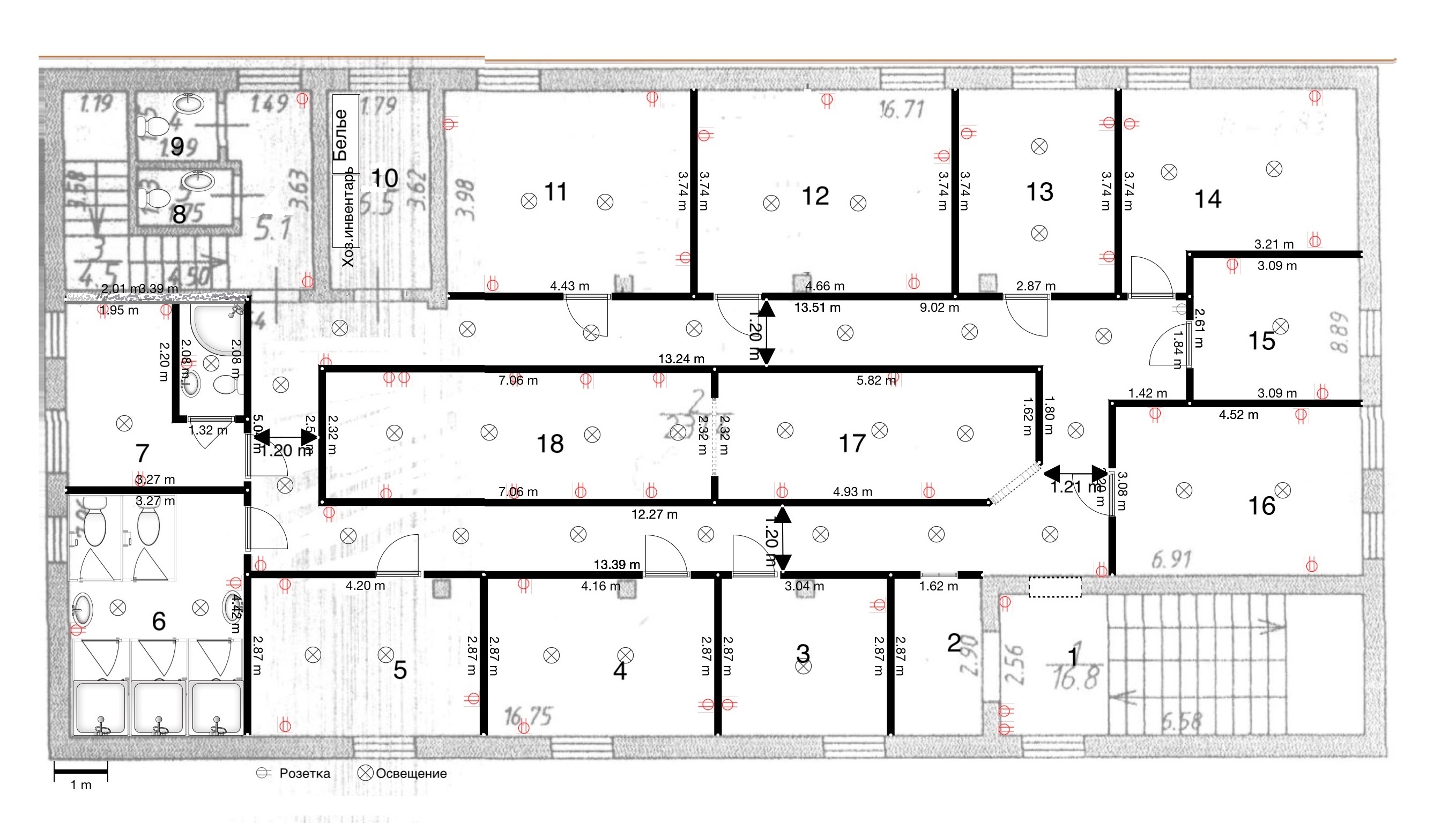 Составление сметы на проведение работ по переплаанировке помещения ...
